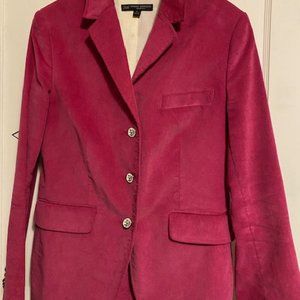 Women's Stretch fitted Corduroy Jacket Fleece button. Size 8 (M). Milano Fit.